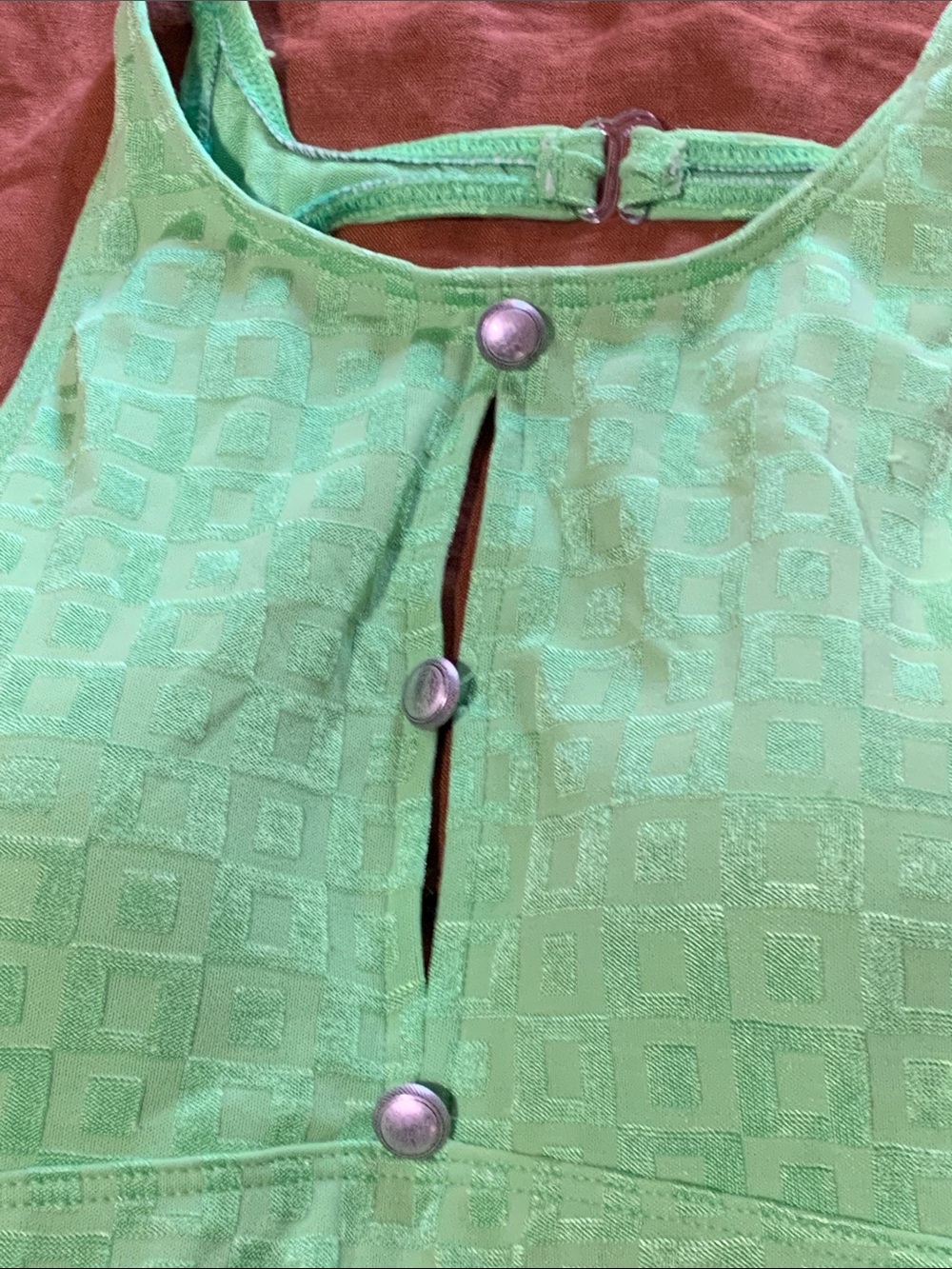 Amazing 90's vintage neon   Green One-Piece high cut Swimsuit - Picture 2 of 5